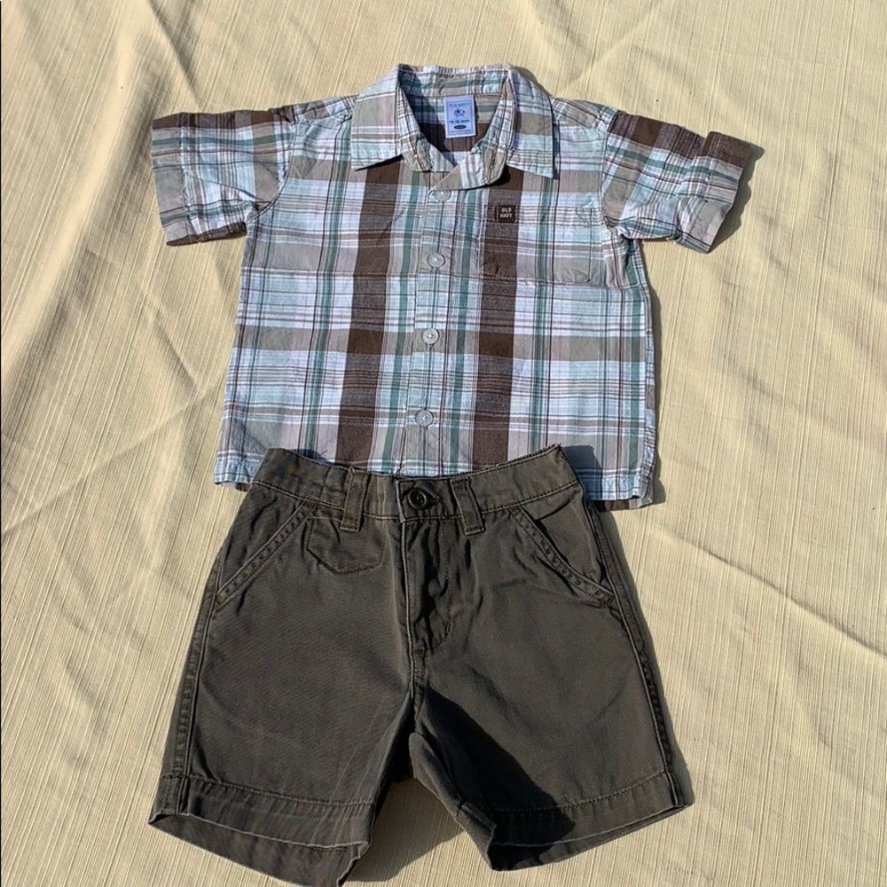 Old Navy baby boy 12-18 months shorts/shirt set